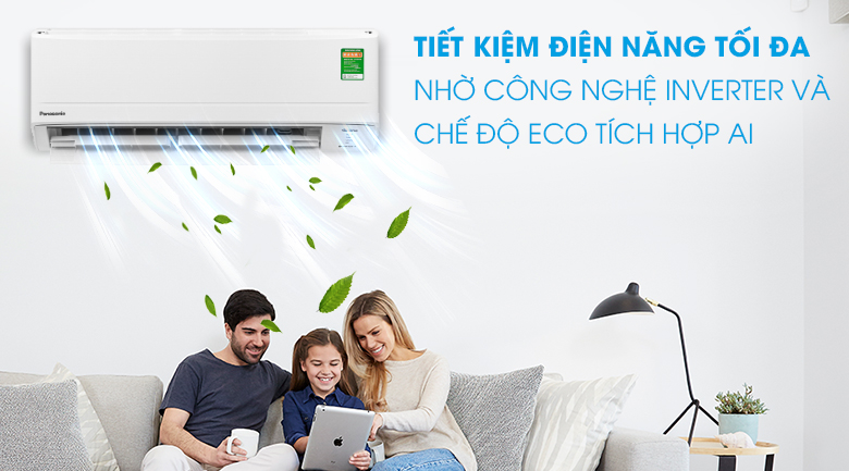 Chế độ ECO tích hợp trí thông minh nhân tạo AI -Máy lạnh Panasonic