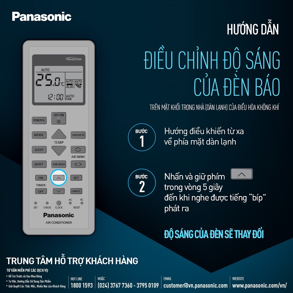 Hướng dẫn cách sử dụng điều khiển điều hòa Panasonic