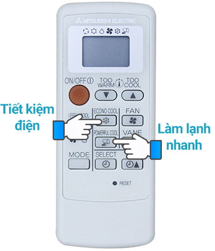 Bật chế độ tiết kiệm điện làm lạnh nhanh/tiết kiệm điện: