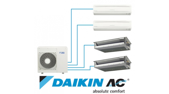 Hệ thống điều hòa multi daikin kết nối 4 dàn lạnh