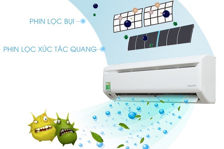 Điều hòa Daikin và phin lọc xúc tác quang Apatit Titan