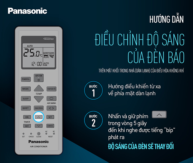 Cách chỉnh độ sáng đèn báo dàn lạnh Cách chỉnh độ sáng đèn báo dàn lạnh